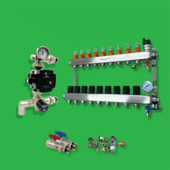 Underfloor Heating Manifold and Pump - 9 Port UFH Manifold Grundfos Pump Control Pack